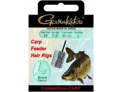 Gamakatsu Hotový Návazec Carp Feeder hair rigs 6 ks (Velikost háčku 12)
