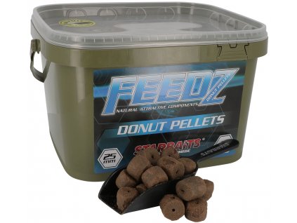 44140 starbaits feedz donuts pelety s dirou 25mm 4 5kg