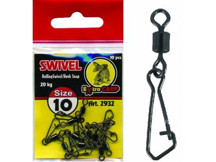 Extra Carp Rolling swivel with Hook snap (Velikost 20)