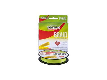 Wizard Braid pletená šňůra 135 fluo žlutá (Průměr 0,30 mm)