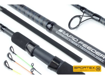 SPORTEX Prut MF3931 Rapid Feeder Medium 390cm,80-150g / 3+3-Dílný