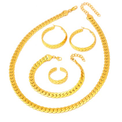 set-sperku-ve-zlatem-tonu-s-plochym-vzorem-retizku-s1184