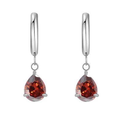stribrne-nausnice-s-cervenym-kapkovitym-zirkonem-s1176