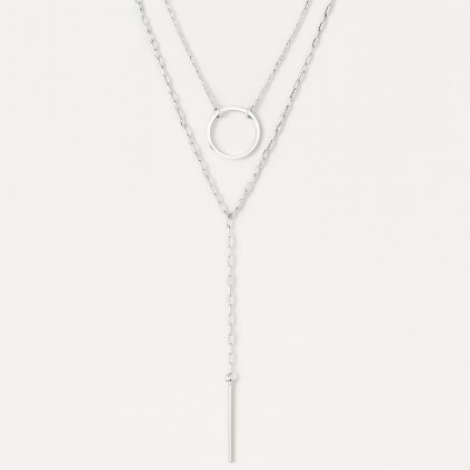 vrstveny-nahrdelnik-s-kruhovym-priveskem-a-tycinkou-ve-stribrnem-tonu-s1197