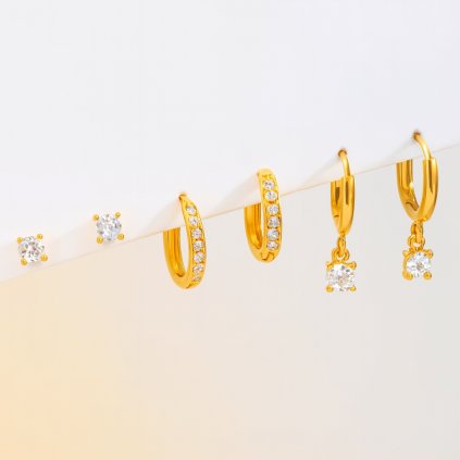 sada-zlatych-nausnic-se-zirkony---3-pary-v-ruznych-stylech-s1216