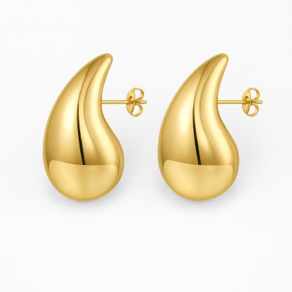 zlate-nausnice-ve-tvaru-kapky-s1233