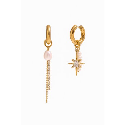 asymetricke-nausnice-s-perlami-a-hvezdou-ve-zlate-barve-s1296