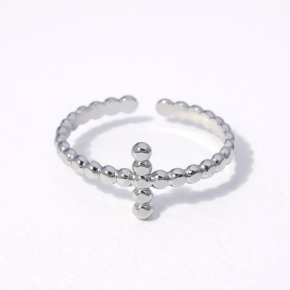 nastavitelny-stribrny-prsten-s-krizem-s1396