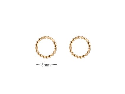 Pozlacené kruhové náušnice s perličkami 8 mm SARINESS