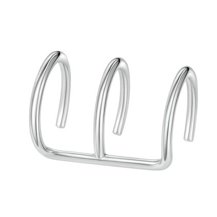 Stříbrný trojitý ear cuff s moderním designem S1099