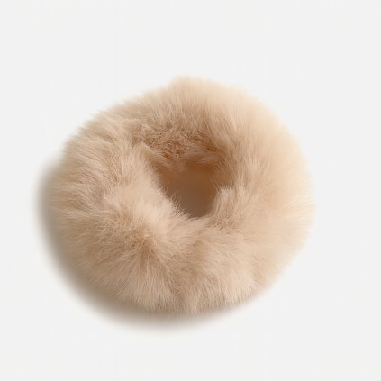 chlupata-gumicka-na-vlasy---bezova-s1093