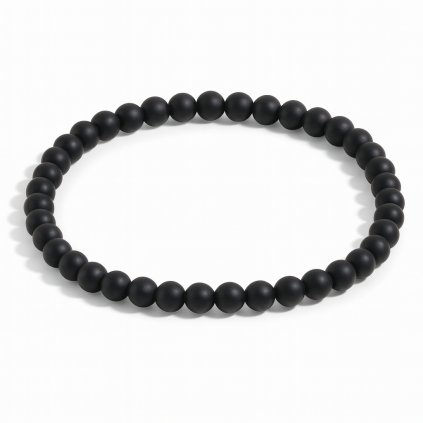 matny-cerny-naramek-z-prirodniho-achatu-s1120