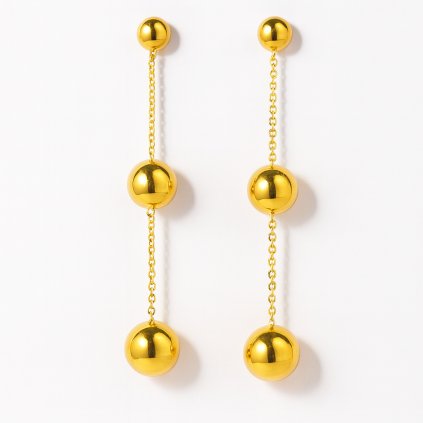 zlate-visaci-nausnice-s-tremi-kulickami-s1158