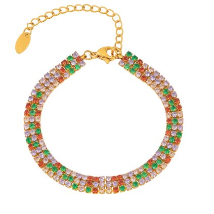 barevny-naramek-se-zirkony-ve-zlatem-tonu-s1172