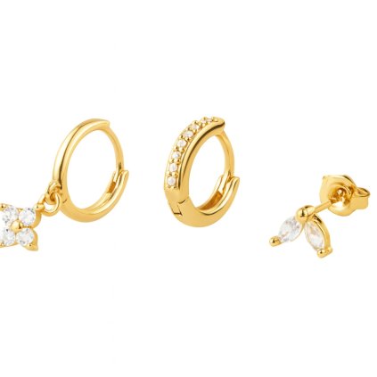 set-tri-zlatych-nausnic-s-cirymi-zirkony-s1181