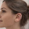Stříbrný trojitý ear cuff s moderním designem S1099-model