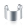 Jednoduchý široký ear cuff ve stříbrné barvě S1095