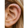 Křížený earcuff ze stříbrné chirurgické oceli S1099 lifestyle