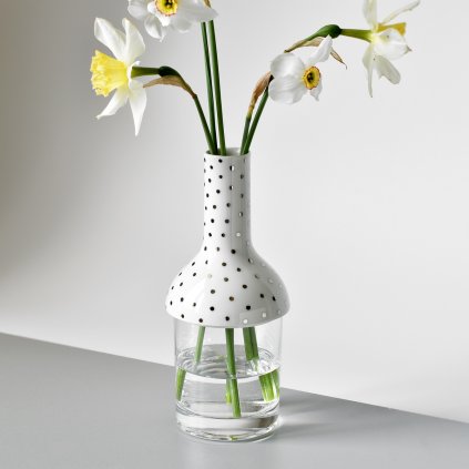Váza Porcelán / sklo, SarkaS porcelán
