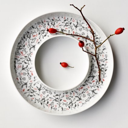 Ring - porcelánová mísa, adventní svícen