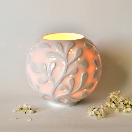 Porcelánový svícen Prosvítání SarkaS porcelán