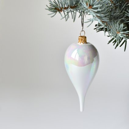 Ručně vyrobená porcelánová vánoční ozdoba