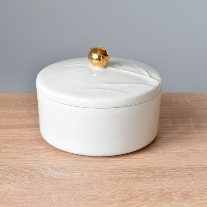 Porcelánová dóza se zlatou kuličkou