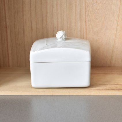 porcelánová dóza úchytka z bodláku