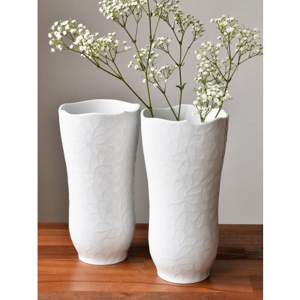 porcelánová váza bílá ručně vyrobená, design porcelánu