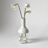 originální malá váza z porcelánu a skla, puntíkovaná
