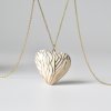 porcelánové srdce náhrdelník se zlatem