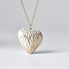 porcelánové srdce náhrdelník se zlatem
