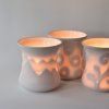 Porcelánový svícen hory - průsvitka
