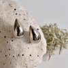 Minimalistické, porcelánové náušnice Kapky platinové