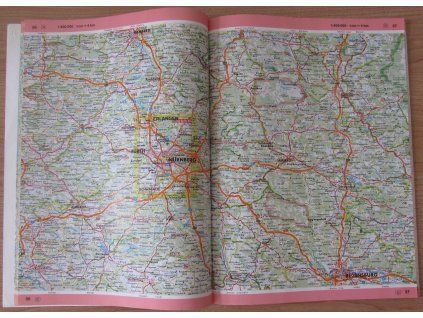 Německá mapa Německa a Evropy