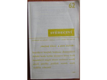Svědectví (ročník XVI číslo 62)