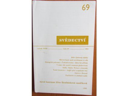 Svědectví (ročník XVIII číslo 69)