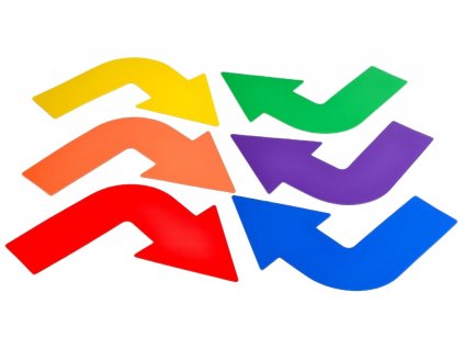 znacka sipka odbocujici na podlahu vyznaceni trasy