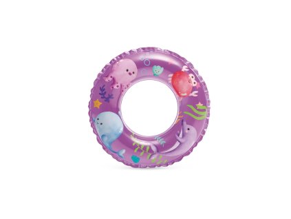 Kruh plavecký INTEX 59242 TRANSPARENT 61cm (Varianta zelená/modrá)