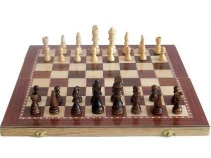 Šachy Sedco dřevěné 96 C02 černo/bílé 29x29 cm