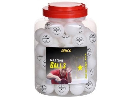 Míčky na stolní tenis SEDCO for TRAINING 1* CELL FREE 60ks - dóza (Barva oranžová)