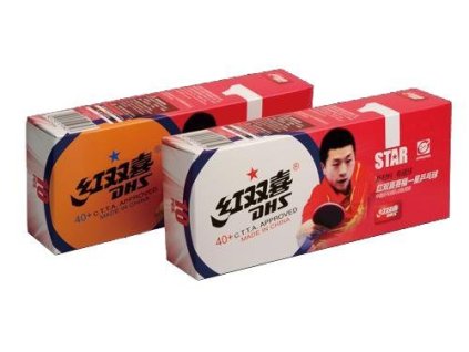 Míčky DHS* stolní tenis plast CELL FREE DUAL D*40 balení 10 ks ŽLUTÉ