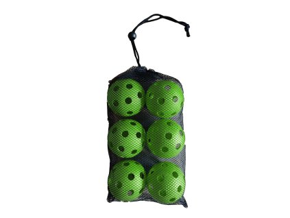 Sada florbalových míčků SEDCO GREEN - 6 ks
