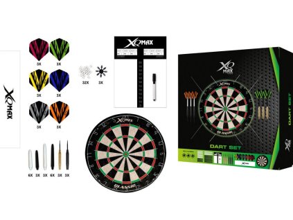 Kompletní Starter SET XQ MAX - šipky + terč + příslušenství
