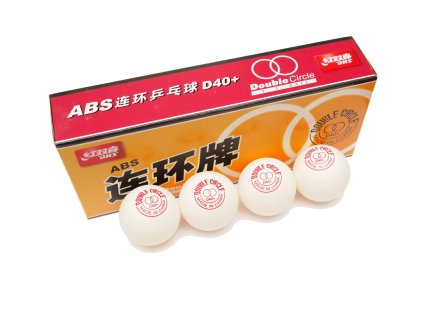 Míčky na stolní tenis DHS Double Circle D40+ 10 ks bílé