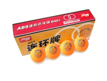 Míčky na stolní tenis DHS Double Circle D40+ 10 ks žluté