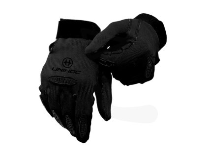 Florbalové brankářské rukavice UNIHOC BLACKOUT (Barva černá, Varianta S/M)