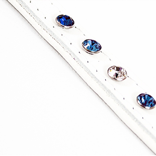 Tlapka vodítko Swarovski Colour adore - modrý křišťál, 120 cm/12 mm