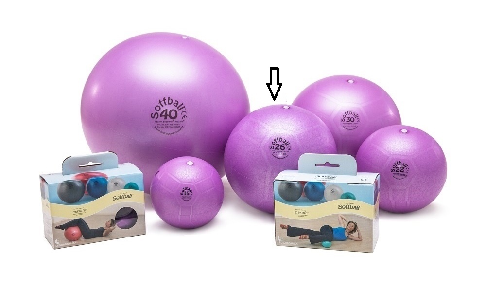 Míč SoffBall Aerobic Ball Maxafe 26 cm Barva: Fialová