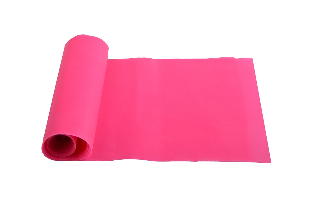 Aerobic band 120 cm cvičební guma pás, obtížnost lehká "A" Barva: Růžová